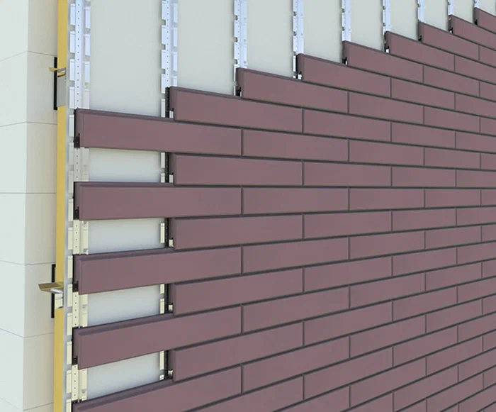 Клинкерная плитка на вентилируемом фасаде дома из газобетона